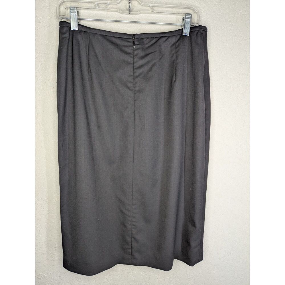ESCADA Black New Wool Pencil Skirt Sz US 8/10 EU 40 Classic Simple Office Modern - Picture 3 of 5